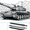 Coloring Page Tank T-55